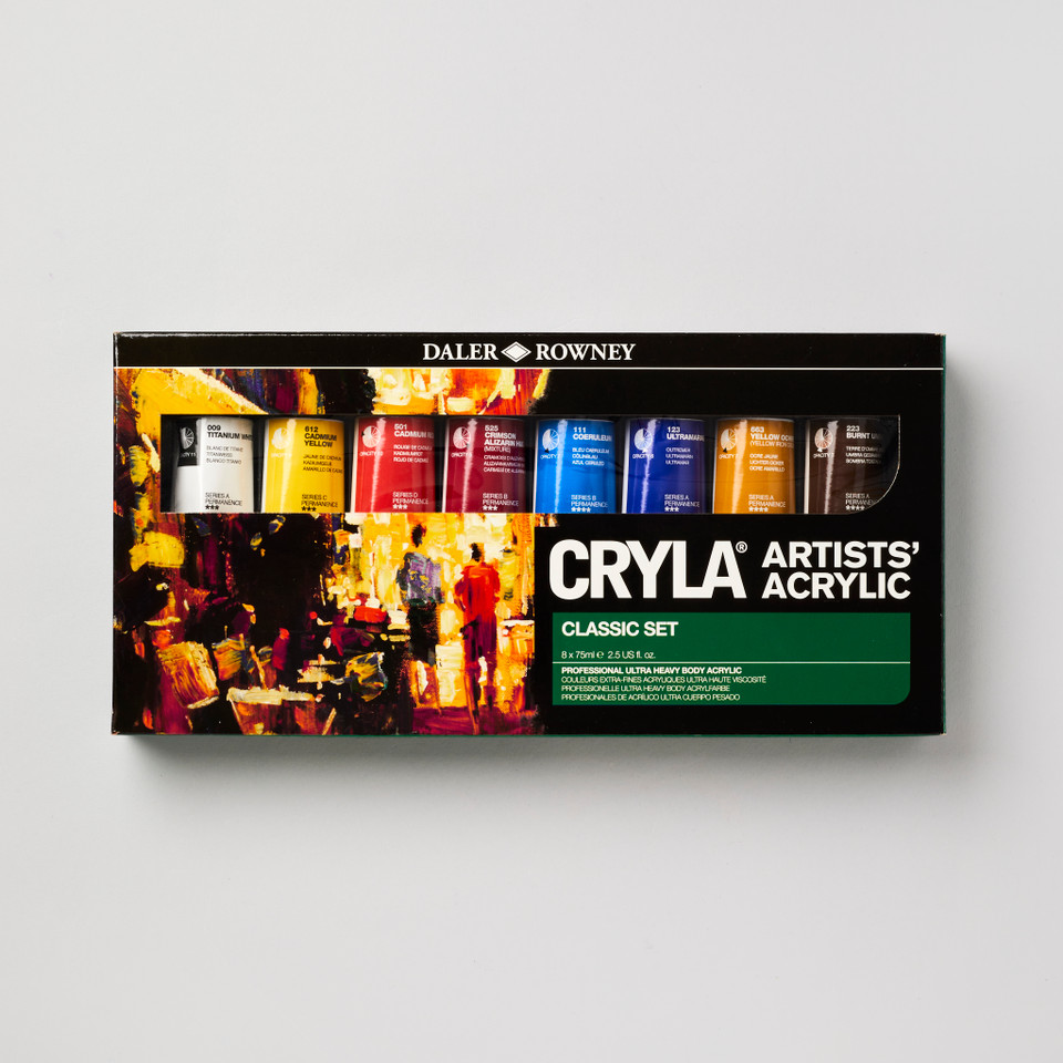 Daler Rowney Cryla Artists' Acrylic Classic 75ml Set of 8