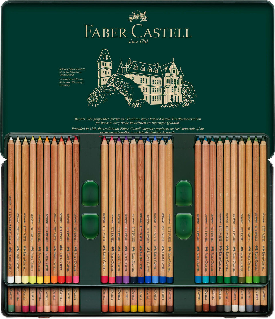 Faber Castell Pitt Pastel Pencils Tin Of 60